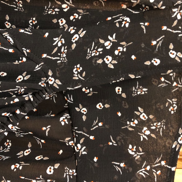 Free People Lolita Black Combo Floral Blouse - Picture 8 of 8